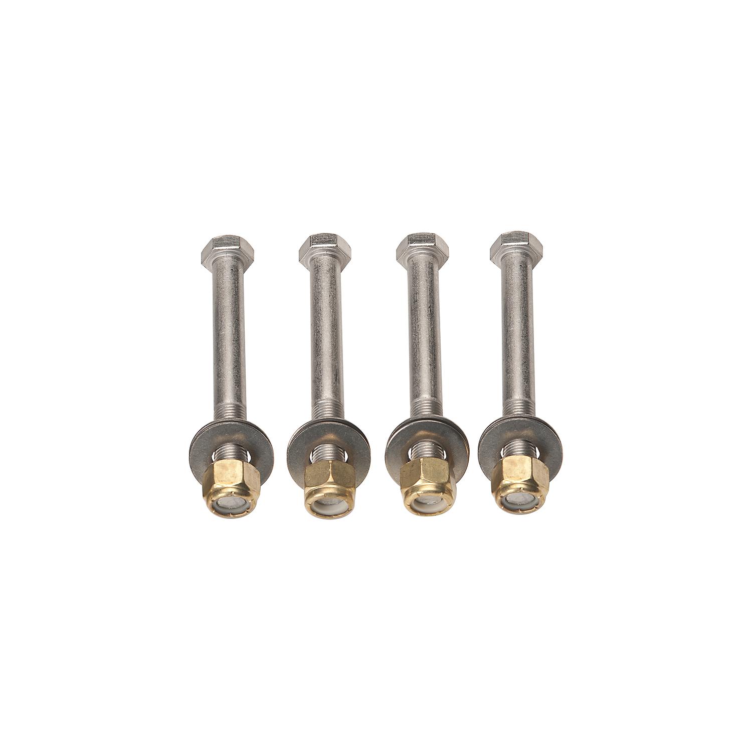 SeaStar Jack Plate Mounting Bolt Kit (Includes 4 each Stainless Steel Bolts, Brass Nylock Nuts and Washers)