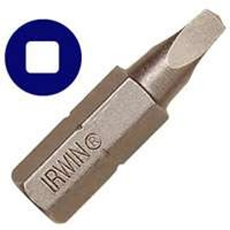 Irwin 3512072C Insert Bit, #3 Drive, Square Recess Drive, 1/4 in Shank, Hex Shank, 1 in L, Tool Steel