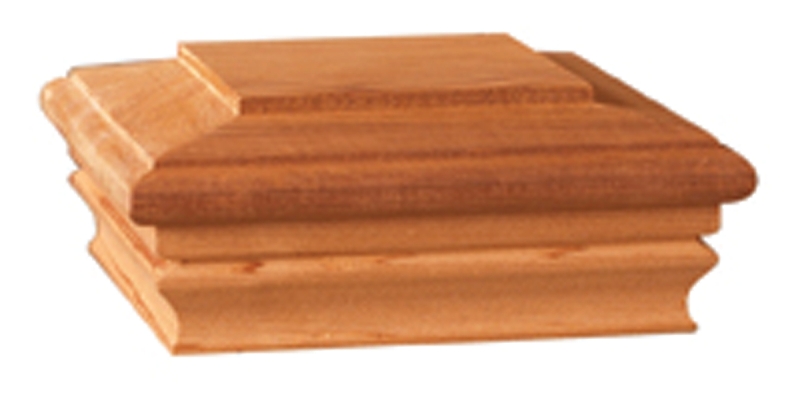 Maine Ornamental 72893 Post Cap, 6 in L, 6 in W, Cedar Wood, Cedar