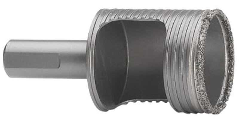 Lenox Diamond 1211416DGDS Hole Saw, 1 in Dia, 1-1/8 in D Cutting, 3/8 in Arbor, Diamond Cutting Edge