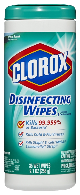 Clorox 01593 Disinfecting Wipes Liquid Fresh White