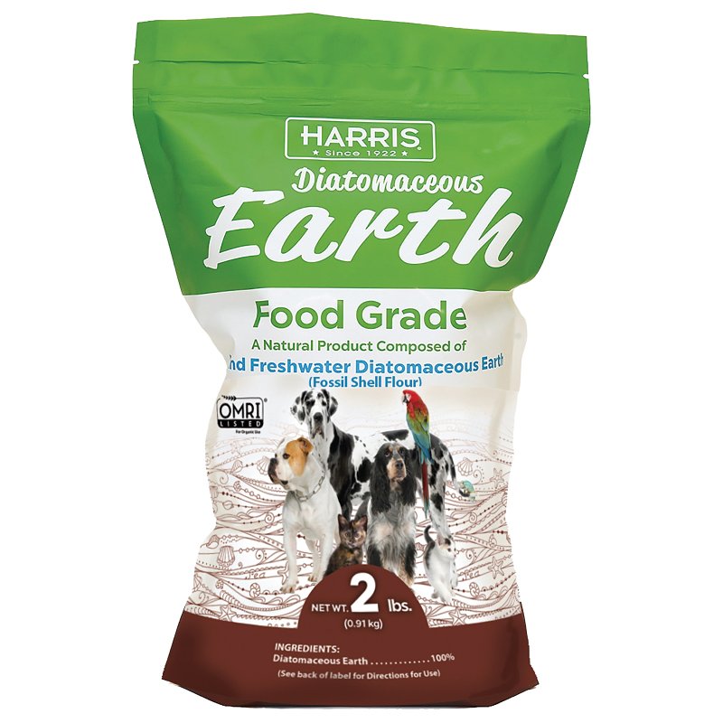 Harris FGPET-2 Diatomaceous Earth, Powder, 2 lb, Pack of 12