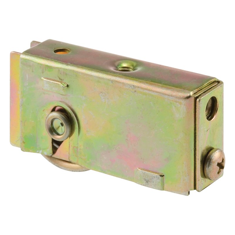 Prime-Line D 1541 Roller Assembly, 1-1/4 in Dia Roller, 5/16 in W Roller, Steel, 1-Roller, Plain Back Mounting