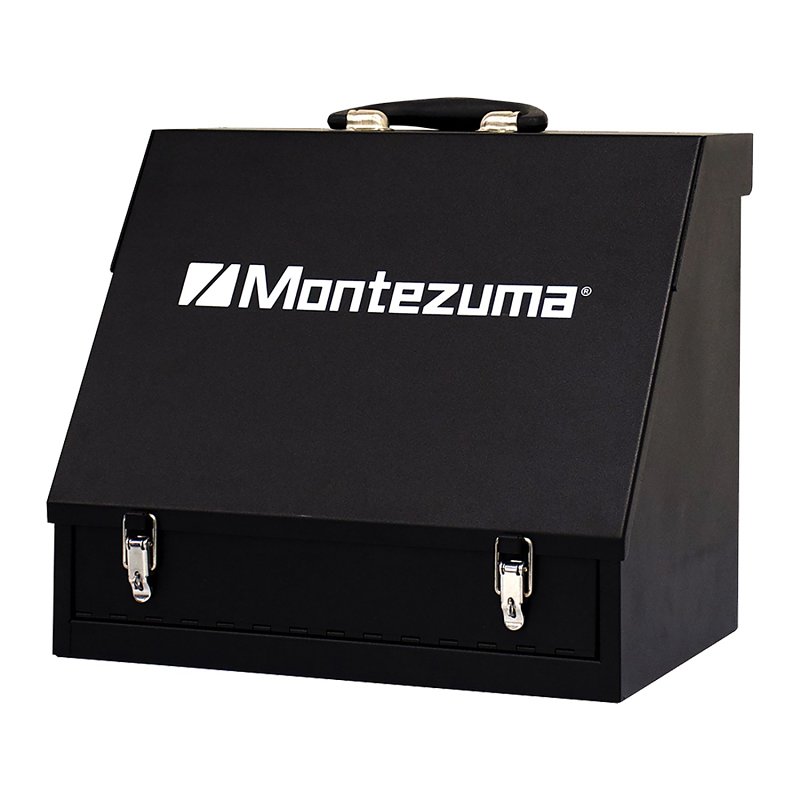 Montezuma Shopbox SB150B Portable Tool Box, 575 cu-in, Steel, Black, 13.19 in H x 15.35 in W x 10.4 in D Outside