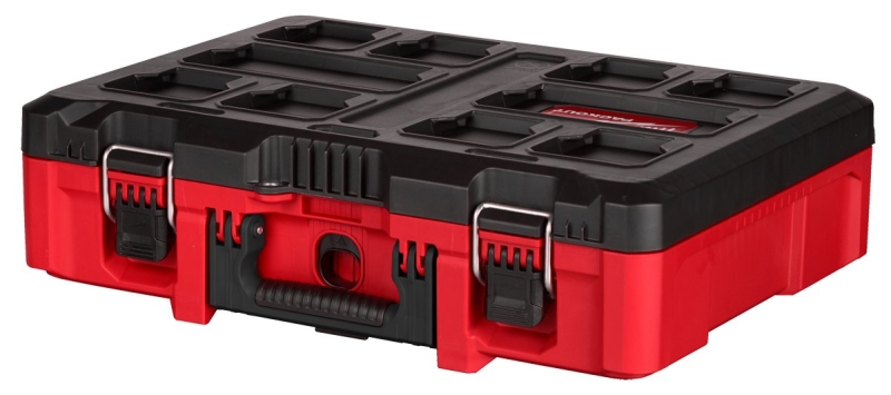 Milwaukee PACKOUT 48-22-8450 Tool Case with Customizable Insert, 75 lb, Polymer, Black/Red