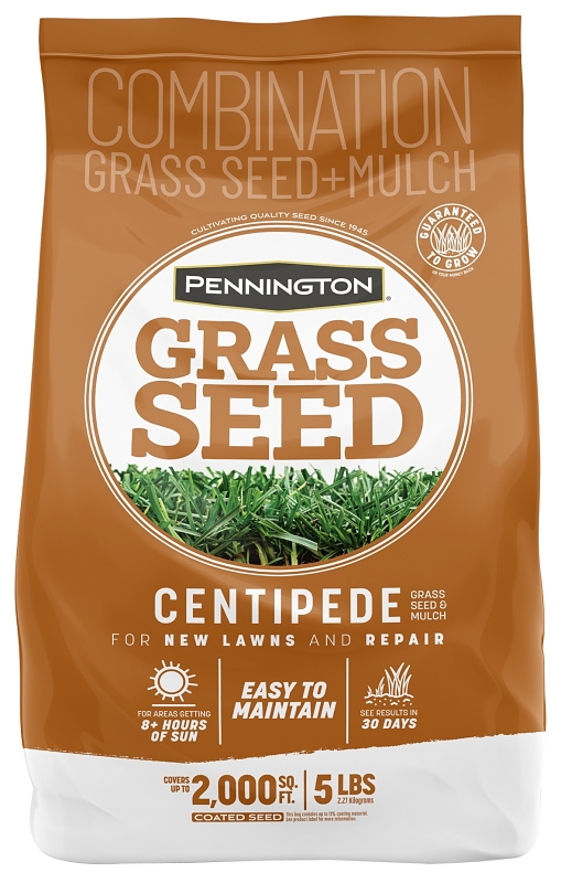 Pennington 100081628 Centipede Grass Seed and Mulch, 5 lb Bag