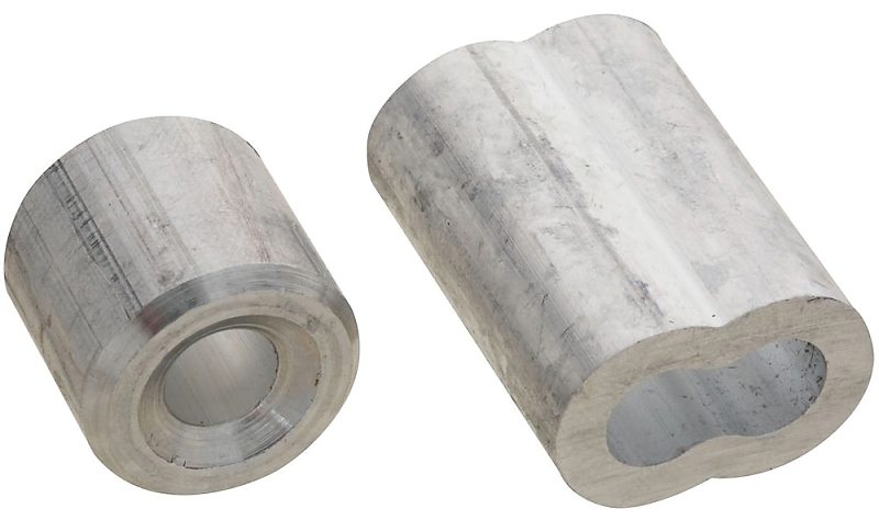 National Hardware SPB3231 Series N830-355 Ferrule and Stop, 1/4 in Dia Cable, Aluminum, Mill