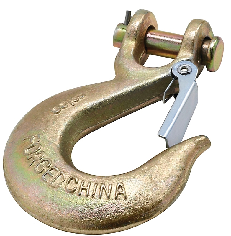 National Hardware 3256BC Series N830-318 Clevis Slip Hook with Latch, 3/8 in, 6600 lb Working Load, 70 Grade, Steel