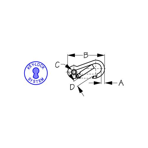 Sea-Dog 151105 Snap Hook With Eye Insert, 4â³, Bulk