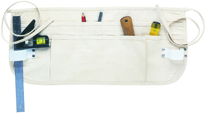 CLC TOOL WORKS C14 Waist Apron, One-Size, 29 to 50 in Waist, Cotton, White, 12-Pocket