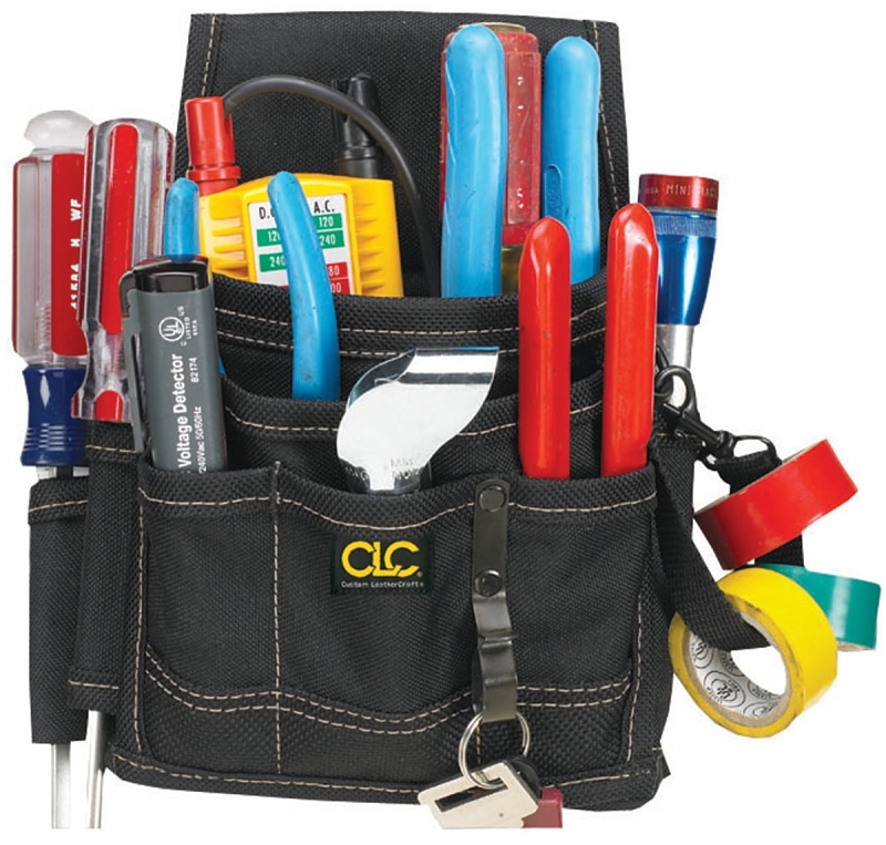 CLC Tool Works Series 1503 Pouch, 9-Pocket, Polyester, Black