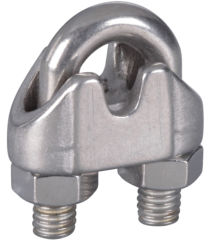 National Hardware 4230BC Series N830-313 Wire Cable Clamp, 3/16 in Dia Cable, 1 in L, Stainless Steel