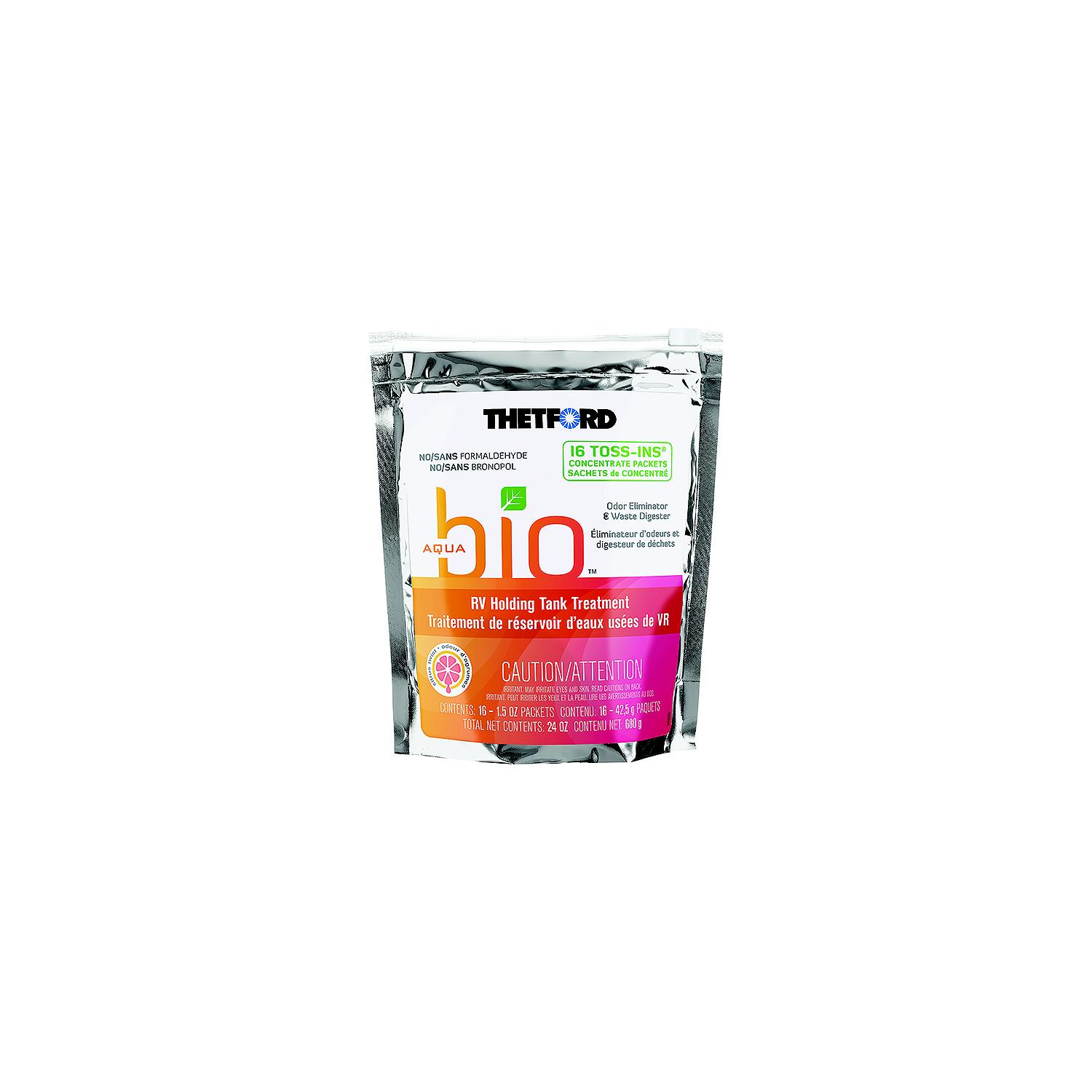 Thetford 96590 Aquabio Toss-In Pack Holding Tank Treatment, 1.5 oz., 16/pk