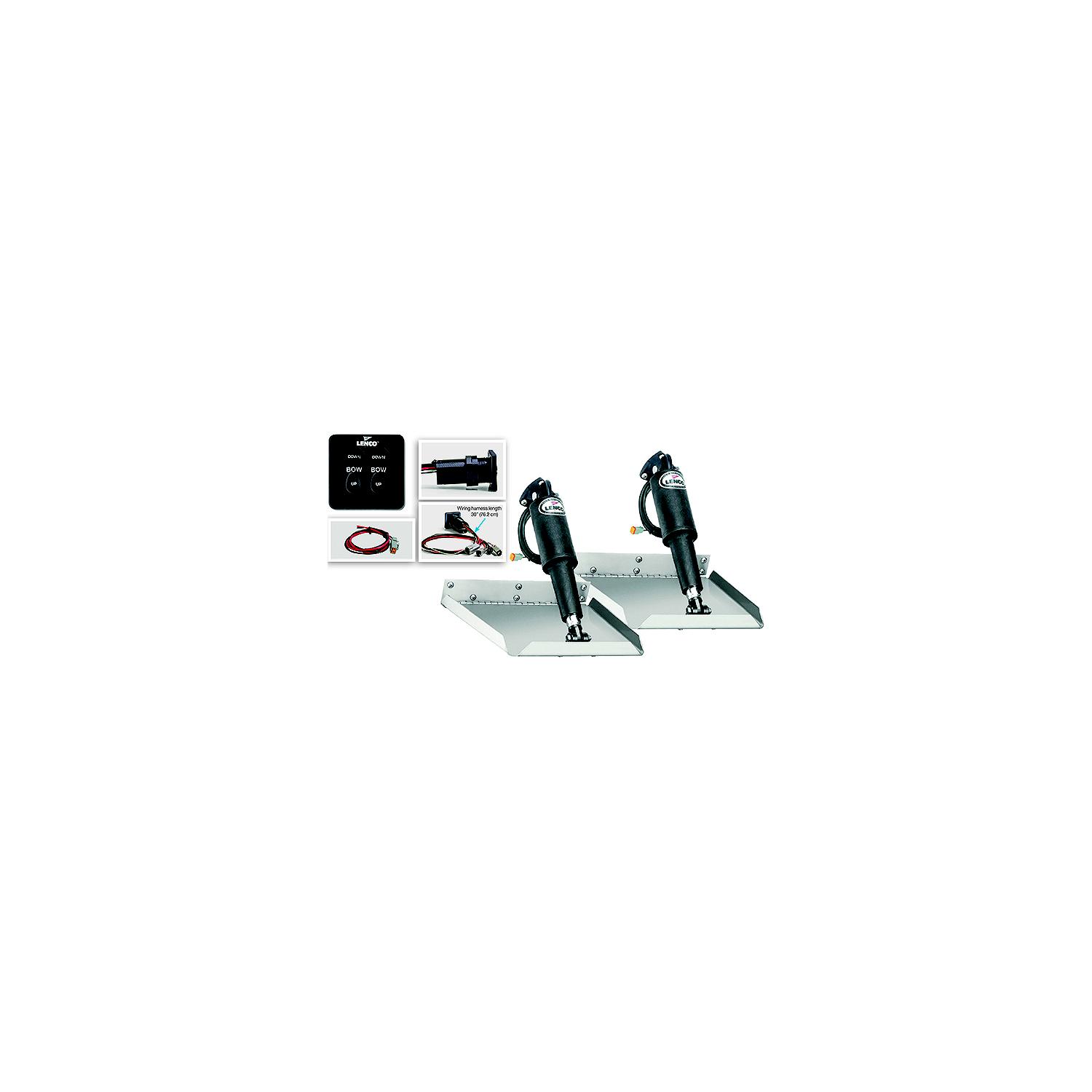 12â³ x 12â³ Edge Mount Electric Trim Tab Kit w/124 Switch