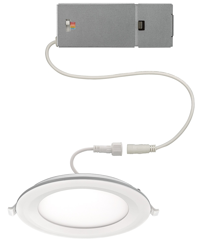 ETI DLLP-NL Series 53828103 LED Downlight with Night Light, 15 W, 120 V, LED Lamp, Aluminum