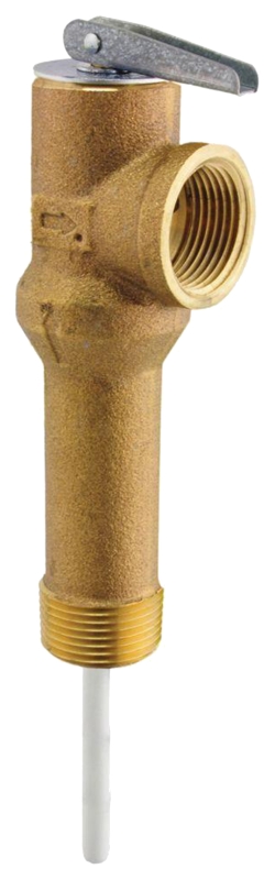 Richmond RP12575B Temperature and Pressure Relief Valve, 3/4 in, NPT, 150 psi Setting, Brass Body