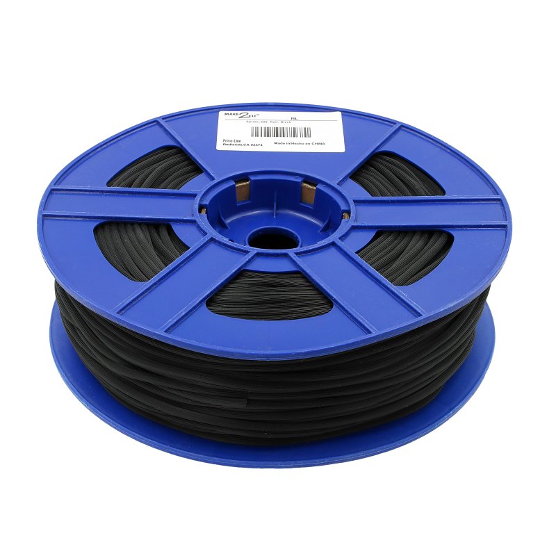 Make-2-Fit P7552 Screen Retainer Spline, 0.12 in D, 500 ft L, Vinyl, Black, Round