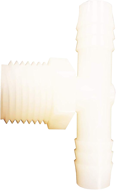 Anderson Metals 53772-0404 Hose Tee, 1/4 in, Barb, 1/4 in, MPT, 125 psi Pressure, Nylon