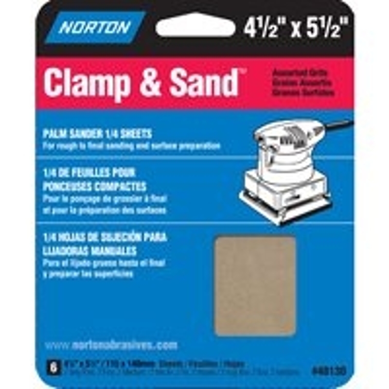 Norton 07660748130 Multi-Stand Sheet, 4-1/2 in W, 5-1/2 in L, 100, 150, 220 Grit, Fine, Medium, Very Fine, Paper Backing