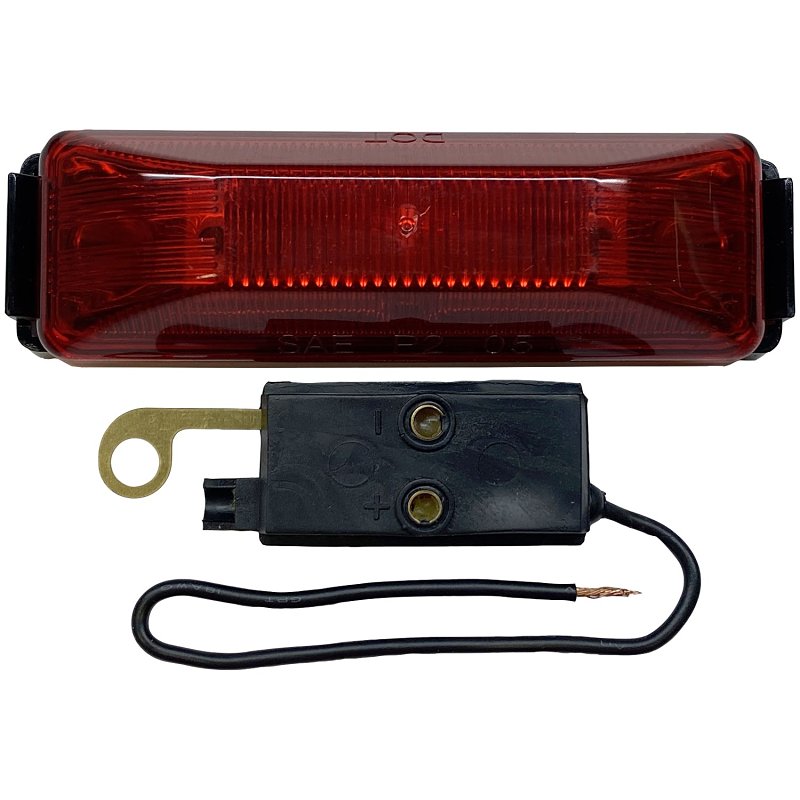 PM V161KR Side Marker/Clearance Light, 9 to 16 V, LED Lamp, Red Lens, Plastic Housing Material, Grommet Mounting