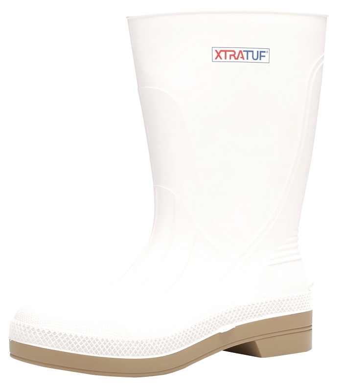 Xtratuf Deck Series 75136-M10 Shrimp Boots, 10, M W, White, PVC/Rubber Upper, Pull-On Closure