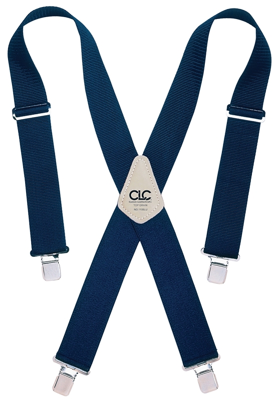 CLC TOOL WORKS H110BU Work Suspender, Elastic, Blue, Pack of 6