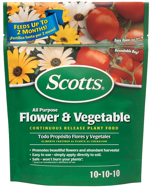 Scotts 1009001 Dry Plant Food, 3 lb Bag, Granular, 10-10-10 N-P-K Ratio