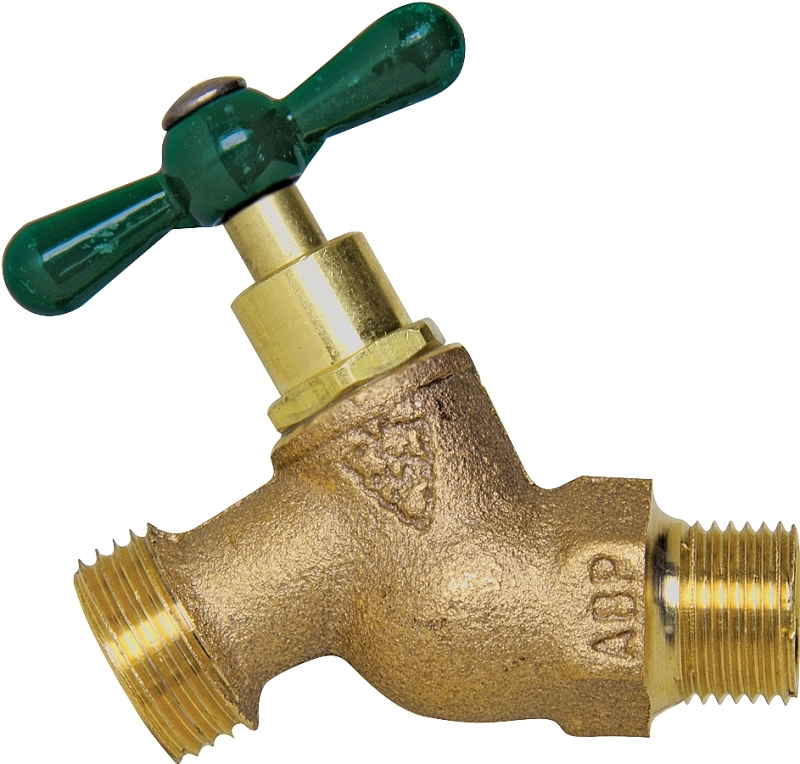 Arrowhead Brass 351LF No-Kink Hose Bib, 3/4 in Connection, MIP x MHT, 8 to 9 gpm, 125 psi Pressure, Manual Actuator