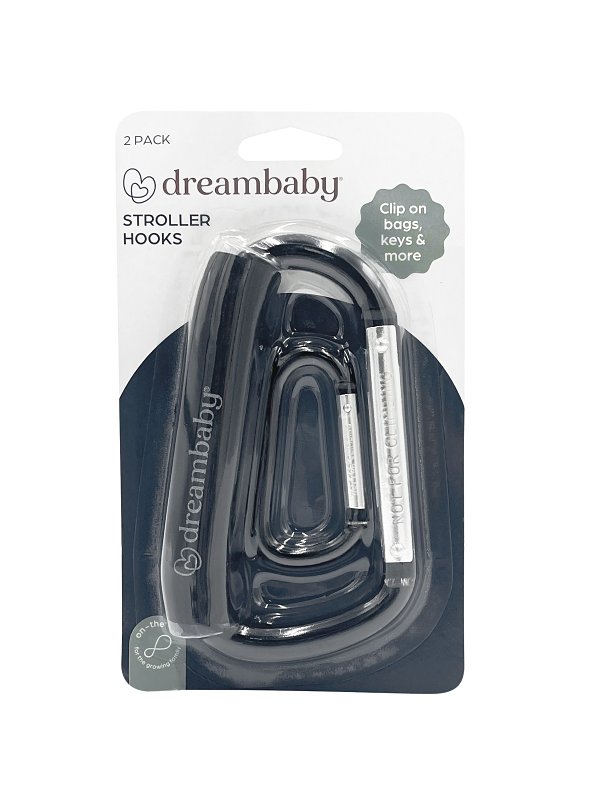 Dreambaby EZY-Fit Series L260 Stroller Hook, Jumbo, Aluminum, Black