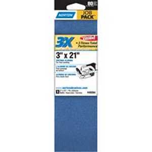 Norton 07660749264 Sanding Belt, 3 in W, 21 in L, 80 Grit, Medium, Zirconia Aluminum Abrasive