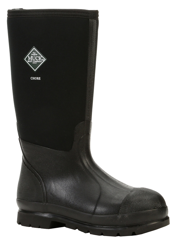 Muck CHORE Series CHH-000A-BL-140 Work Boots, 14, M W, Black, Rubber Upper, Insulated: Yes