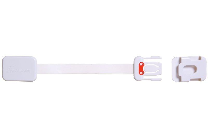 Dreambaby Ezy-Check L1419 Toilet and Appliance Adapta Lock, 3-3/4 in L, 1/4 in W, Plastic, White