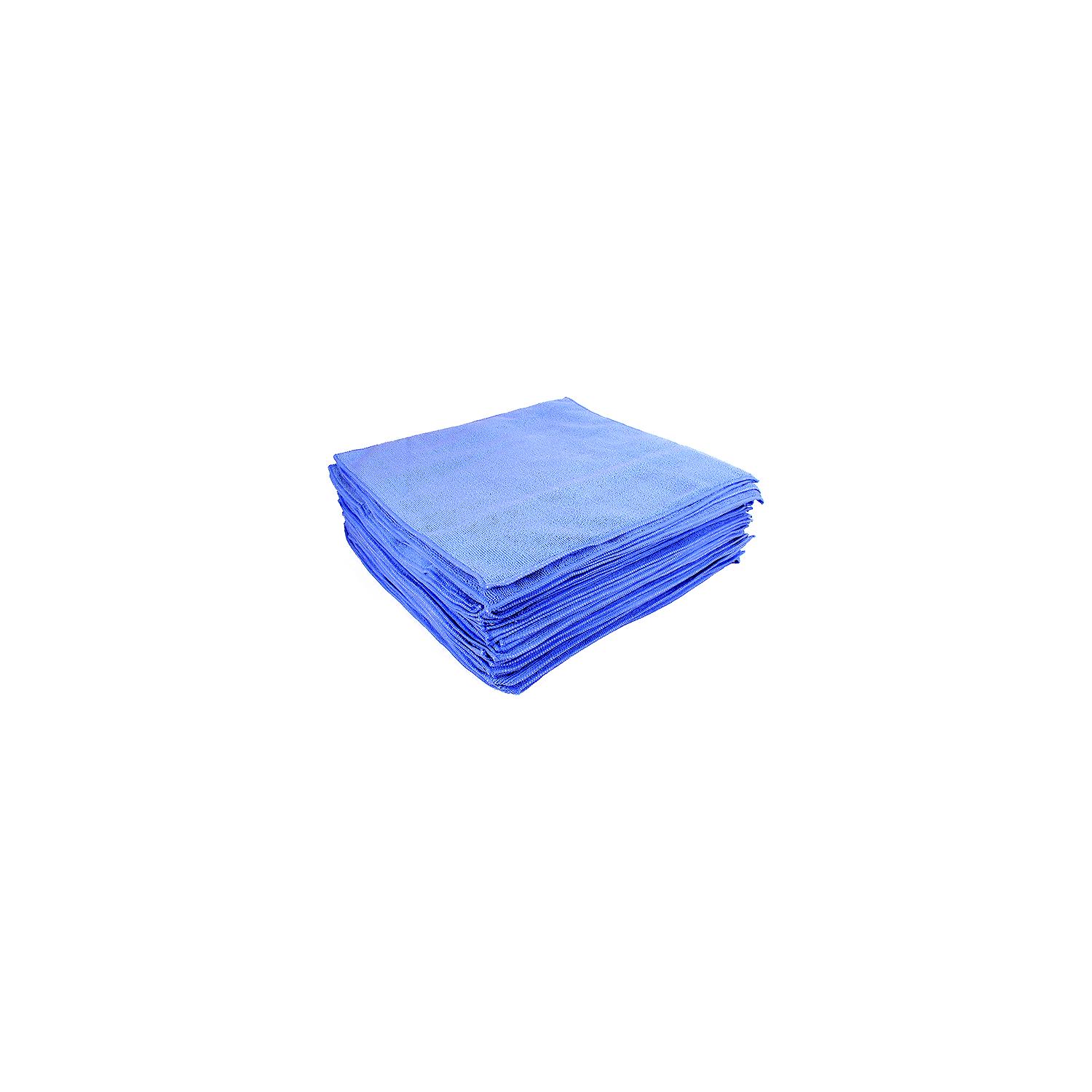 Buffalo Microfiber Cloths 16â³ x 16â³, Blue 20/Pk, Pack of 20, Pack of 20