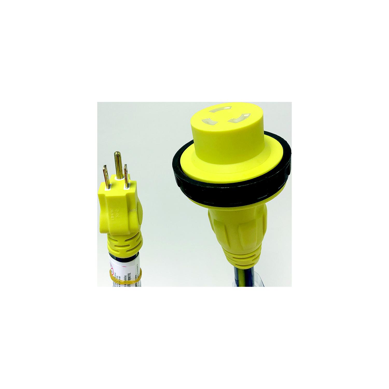Voltec 1600592 Locking EzeeGrip Adapter, 24â³, 5-15P Male, 30A Female