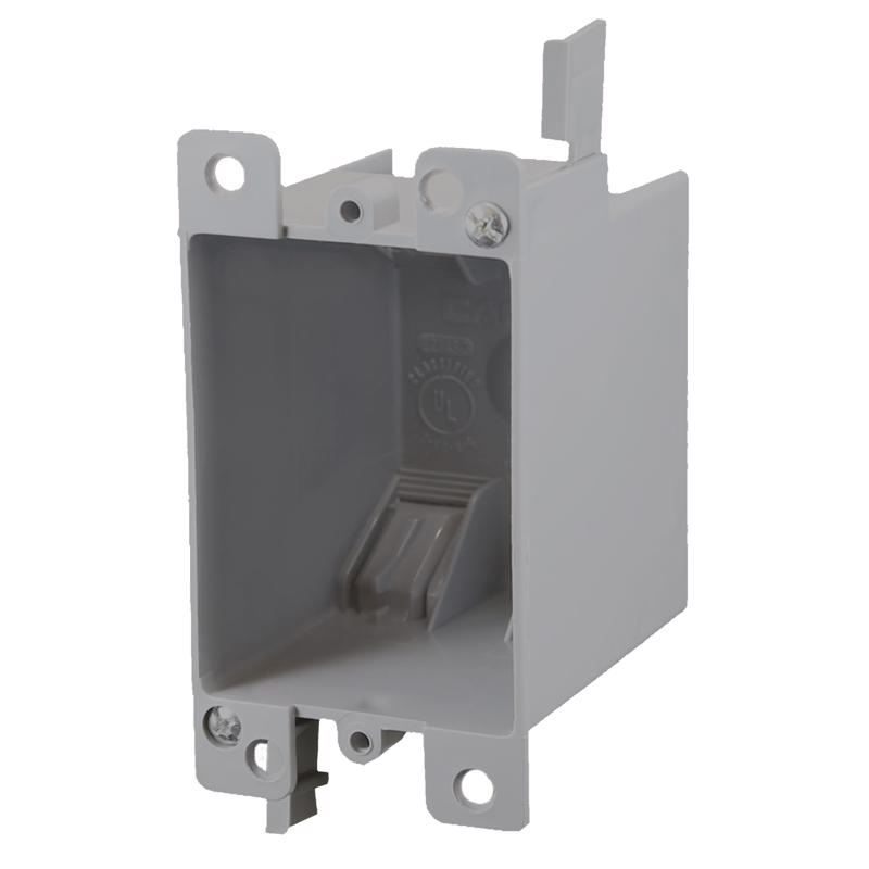 Cantex EZ Box Old Work 14 cu in Rectangle PVC 1 gang Outlet Box Gray