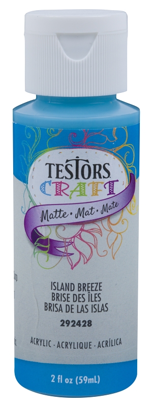 Testors 292428A Craft Paint, Matte, Island Breeze, 2 oz Bottle