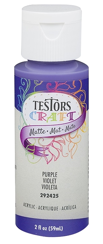 Testors 292425A Craft Paint, Matte, Purple, 2 oz Bottle