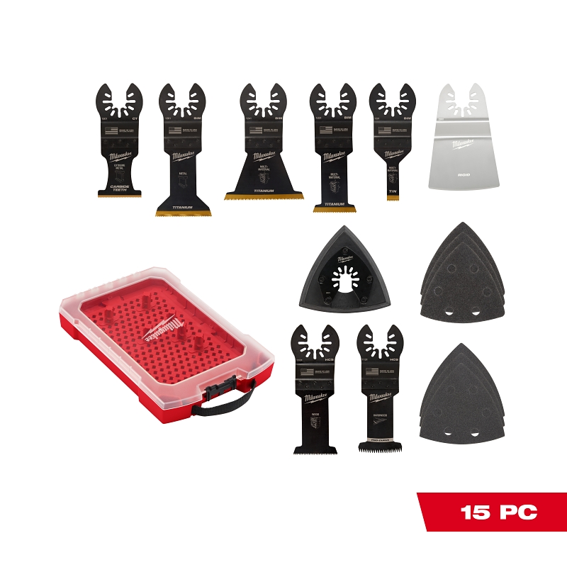 Milwaukee OPEN-LOK Series 49-10-9114 Oscillating Multi-Tool Blade Kit, 3-1/2 in