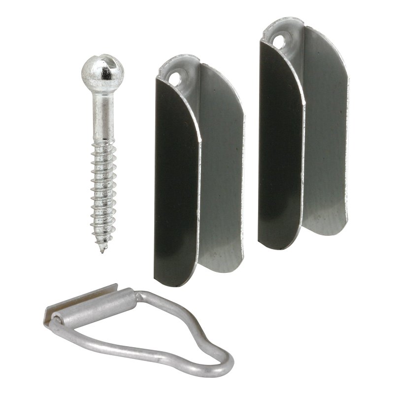 Prime-Line PL 8102 Top Hanger and Bottom Latch, Aluminum, Bronze, For: 3/8 in Screen Frames