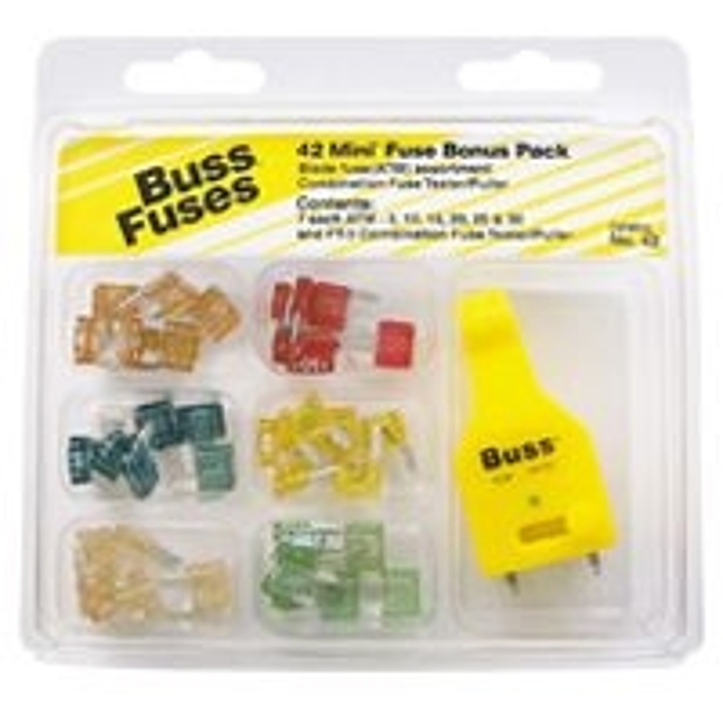 Bussmann NO.43 Fuse Bonus Assortment Kit, Fast-Acting Fuse, ATM, 32 V, 5 to 30 A, 1 kA Interrupt