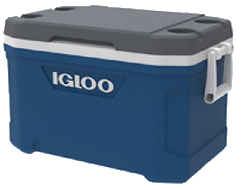Igloo Latitude Series 0050338 Cooler, 76 Cans, 52 qt Cooler, Plastic, Indigo Blue/Meteorite