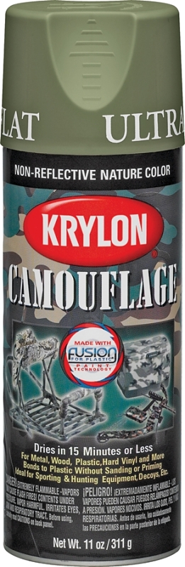 Krylon K04296077 Camouflage Spray Paint, Ultra Flat