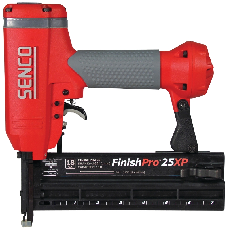 Senco FinishPro Series 760102N Brad Nailer, 110 Magazine, 0 deg Collation, Strip Collation, 0-5/8 to 2-1/8 in Fastener