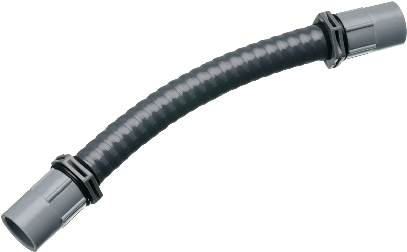 Carlon UAFAF Flexible Elbow, 1 in Trade Size, 0 to 90 deg Angle, Neoprene/PVC, 17-1/8 in L Radius, Gray