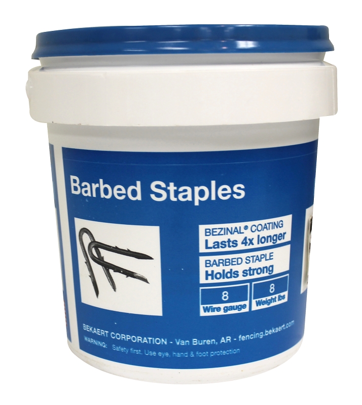 Bekaert 658014/187246 Barbed Fence Staple, 2 in, 8 ga Gauge
