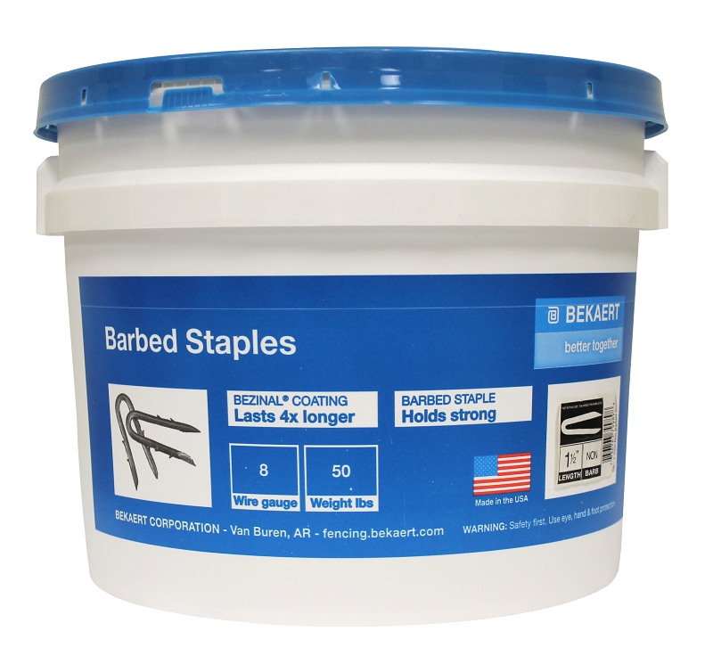 Bekaert 162837 Double Barbed Staple, 2 in, 8 ga Gauge