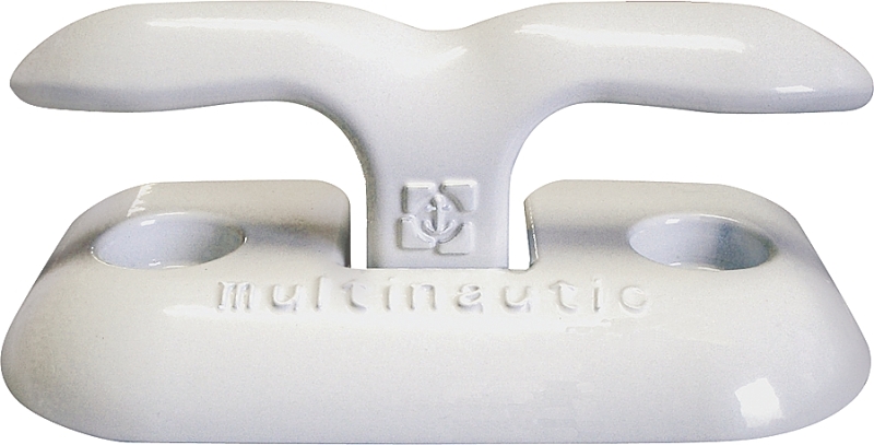 Multinautic 15112 Flip-Up Cleat, 6 in, Bolt Mounting, Cast Aluminum, White, Powder-Coated