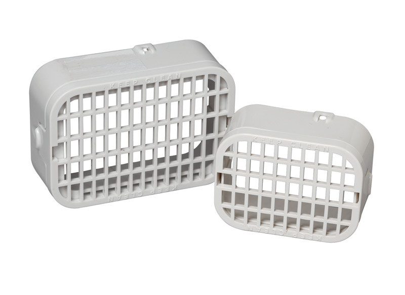 Amerimax 3 in. H X 4 in. W X 1.5 in. L White Plastic K Rodent Guard, Pack of 12