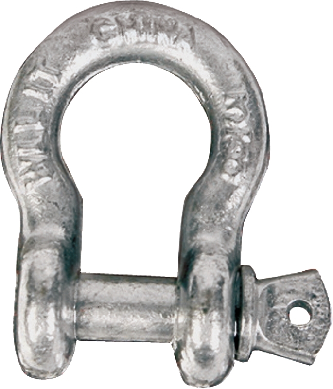 Koch 081253/MC647G Anchor Shackle, 5/16 in Trade, 1500 lb Working Load, Carbon Steel, Galvanized