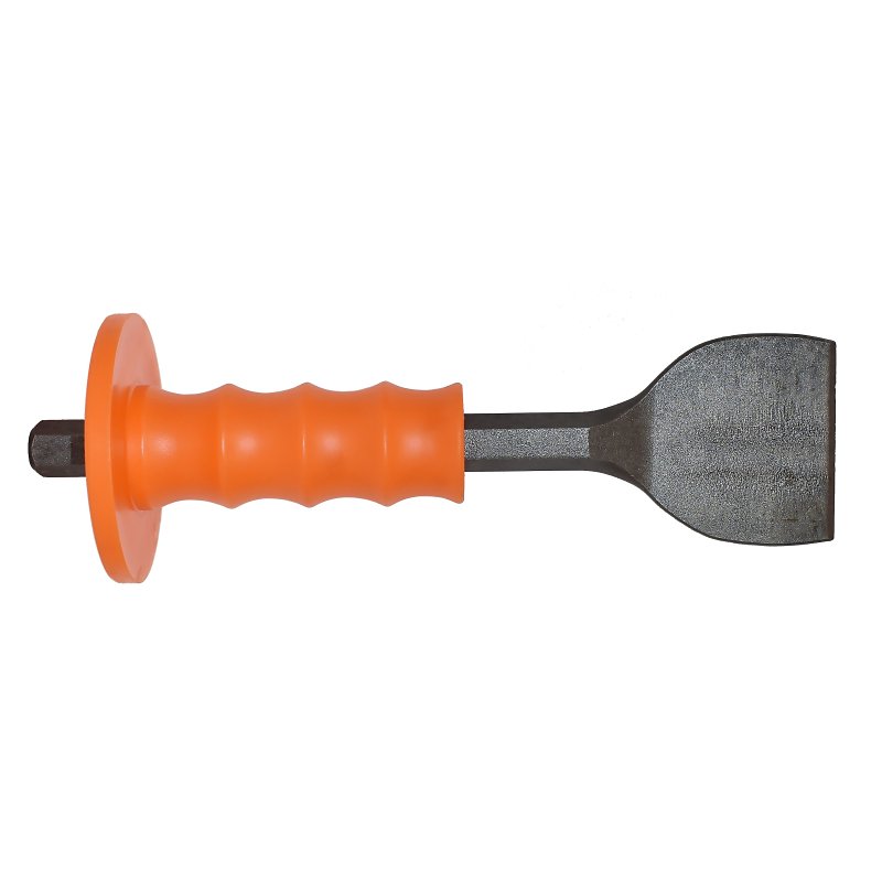 Mayhew 94105 Handguard Floor Chisel, 2-1/2 in Tip, Thin Blade Tip, 5/8 in Handle, Hex Handle